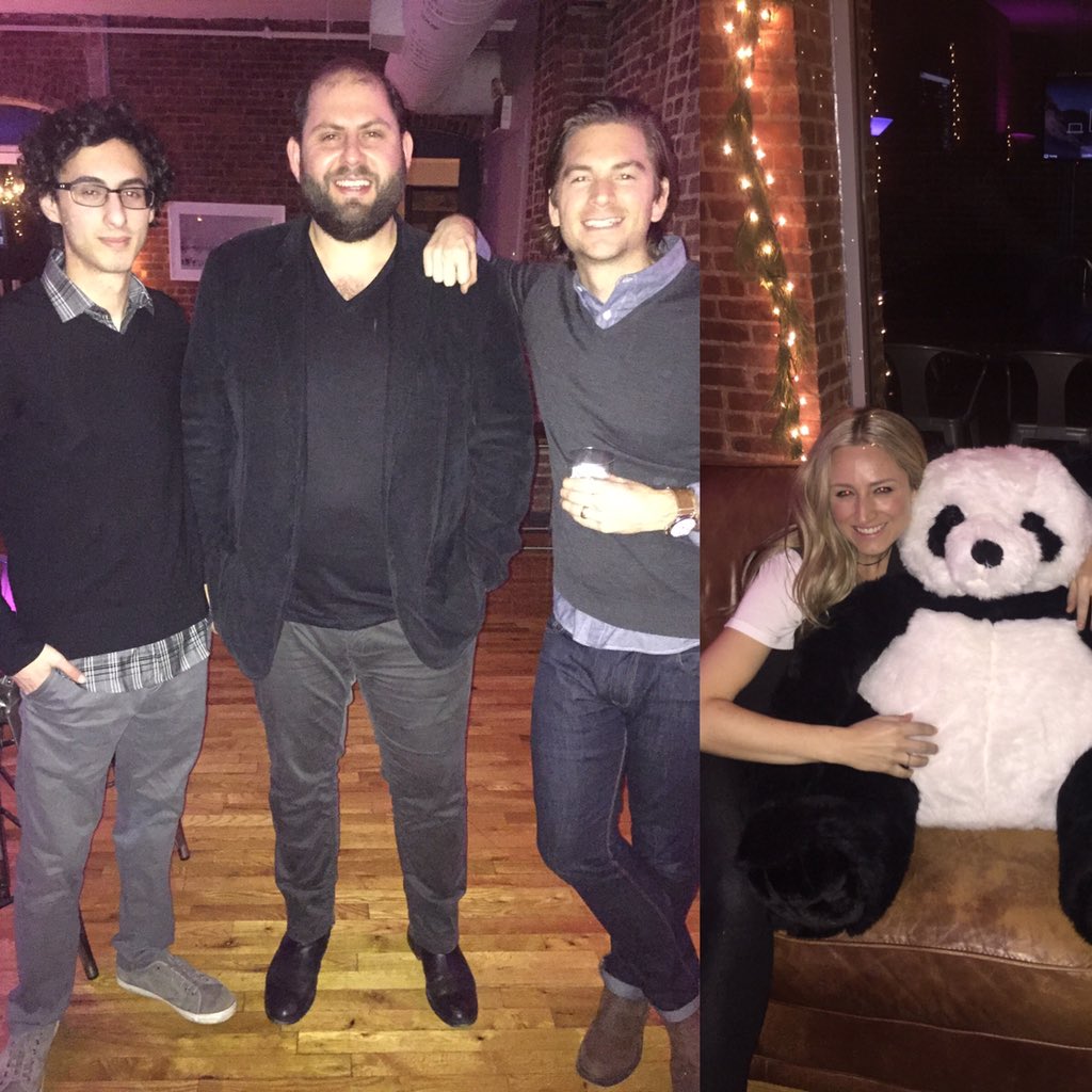 Holiday party crashing to meet the real #ErlichBachmann w/ <a href="/JaredBrowarnik/">Jared Browarnik</a> and <a href="/Kyle_Kearbey/">Kyle Huffman</a>  (@ttsentsiper) #panda