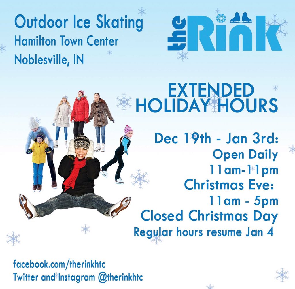 therinkhtc's tweet photo. Extended holiday hours starting 12/19. Plan accordingly. Happy skating! #iceskating #winter #happyholidays https://t.co/y4YX8T564S