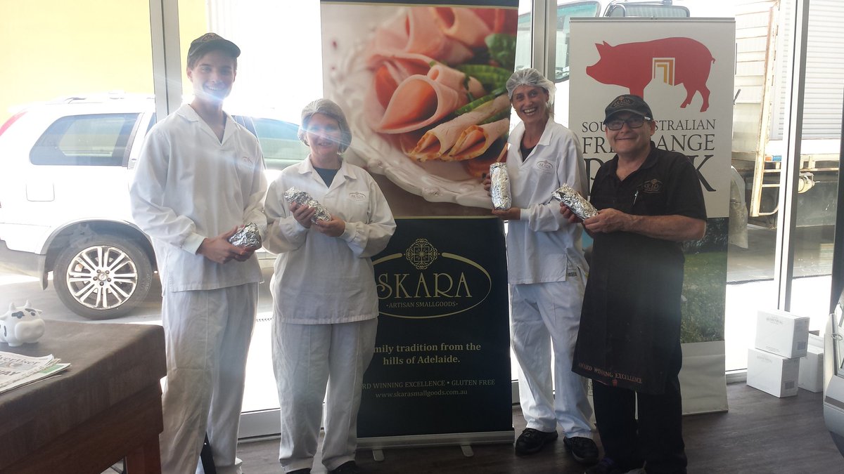 The guys at <a href="/skarasmallgoods/">skara smallgoods</a> are too busy to go get lunch, lucky I brought <a href="/Zambrero/">Zambrero</a>! New store now open Mt Barker