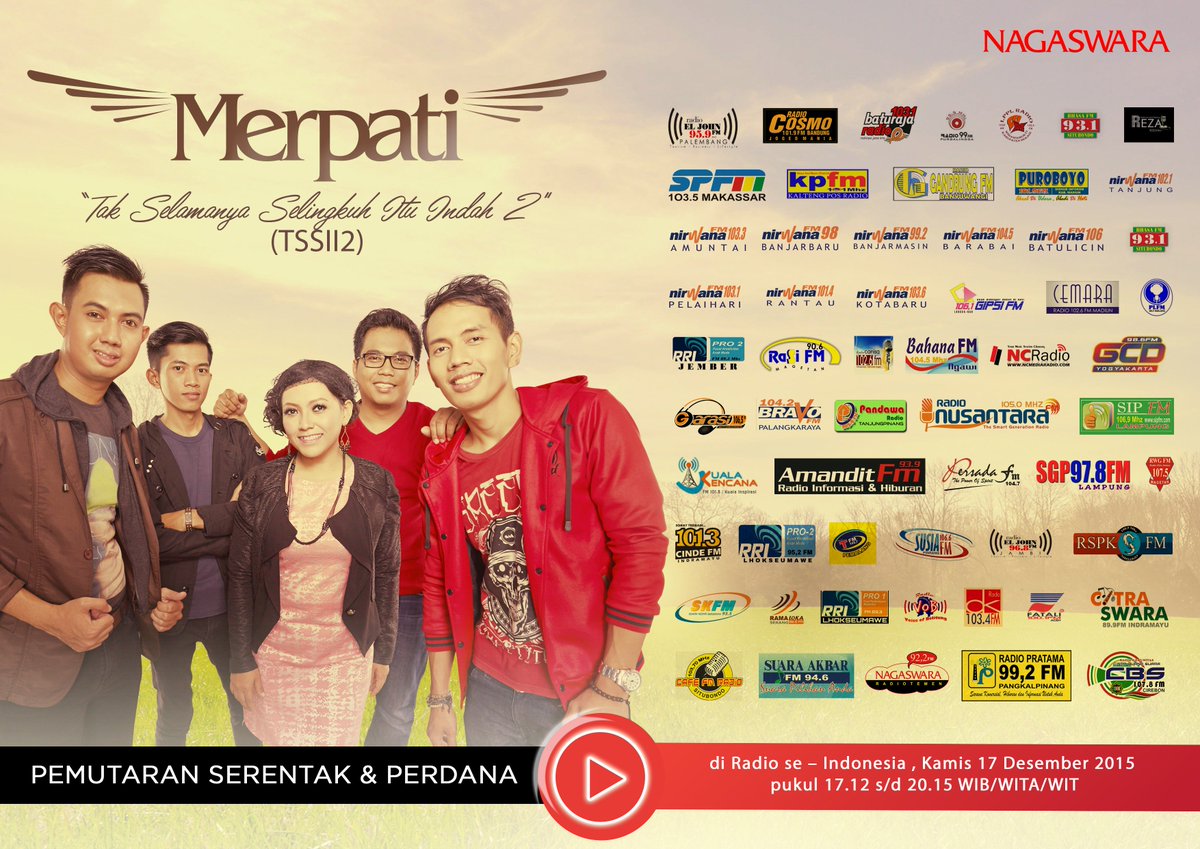 CBS1078fm's tweet photo. Mau tau lagu terbaru dari Merpati?
besok akan kita putar mulai pukul 15.00
@NAGASWARA_ID @Merpatiband #TSSII2Merpati https://t.co/N7NoLQGgXL