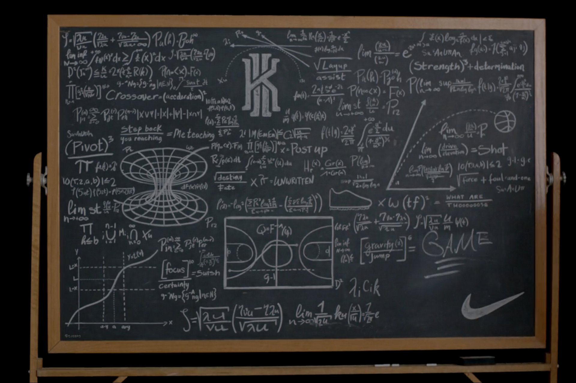 CJ Fogler on X Here s the full chalkboard from Kyrie s new Nike commercial including the formula for WHAT ARE THOOOOOOOOSE https t AoAyoouDPq X