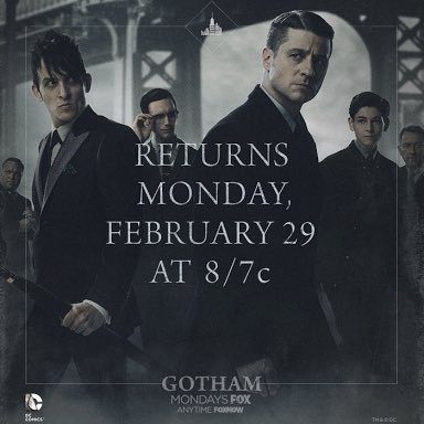 djchema78's tweet photo. @EssentialGotham @GothamAddicts @GothamWoman @Gothamens Can't wait for #Gotham to return to our screens #Gothamites https://t.co/pCc1bN8Zwh