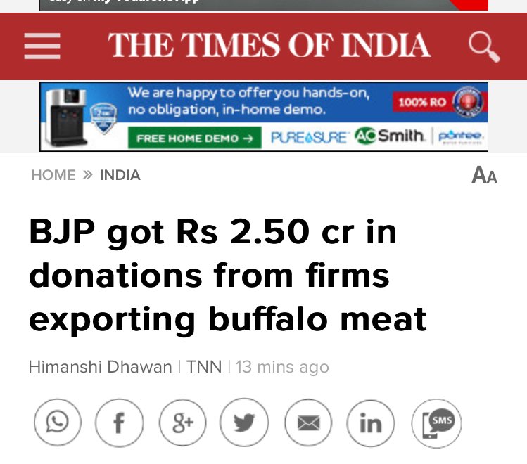 BhaktTak's tweet photo. Pic 1-Exporting buffalo meet.
Pic 2-Exporting beef.
I'm confuse, who is paid media. #ModiKiCBI https://t.co/1InHwHsjnV