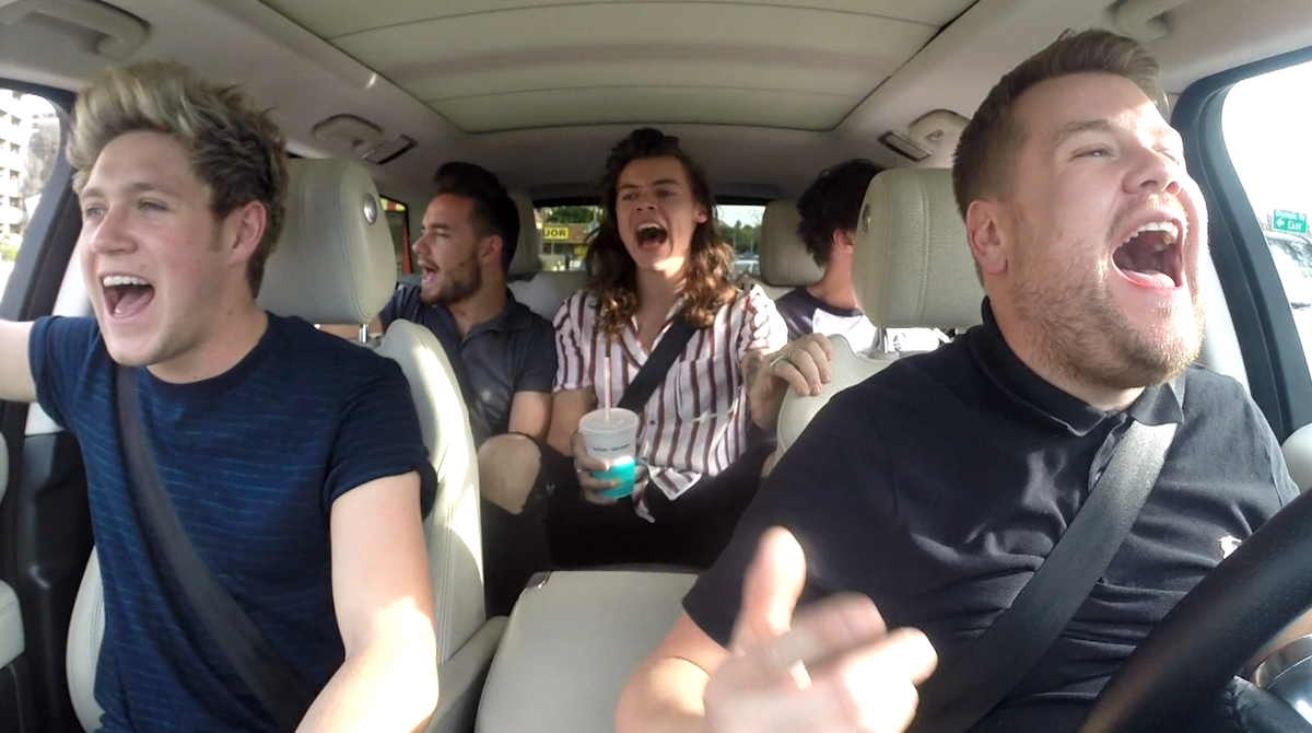 latelateshow's tweet photo. .@onedirection to the rescue! #1DCarpoolKaraoke https://t.co/DACyXhh9LM