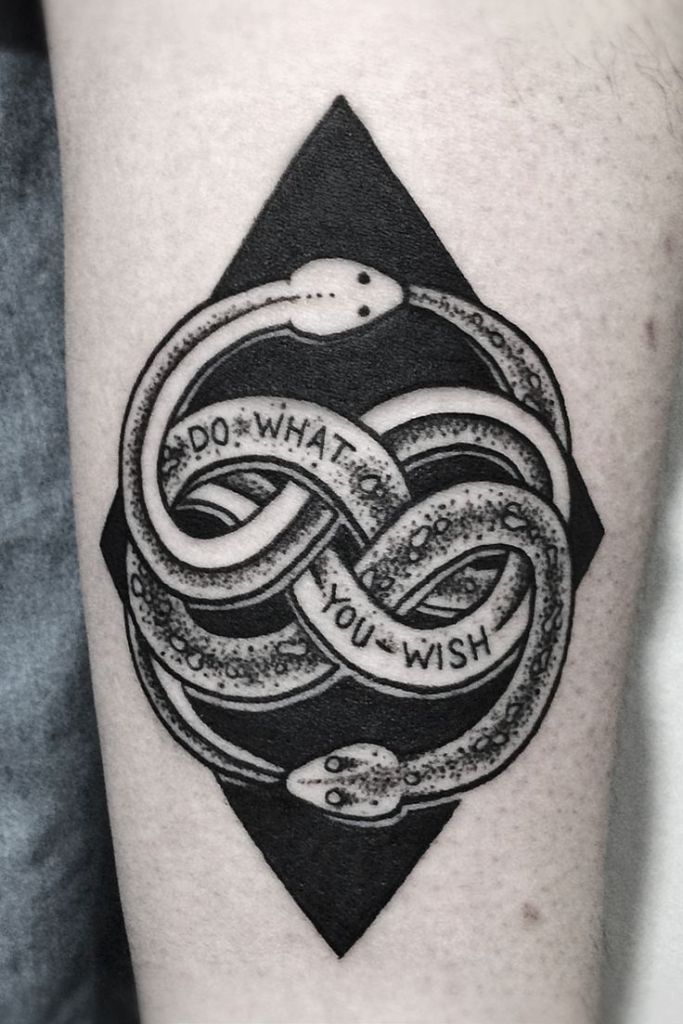 All seeing Eye Inside Ouroboros Snake Circle Esoteric Tattoo By Olena1983 |  TheHungryJPEG