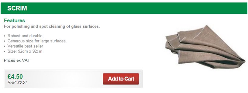 WindowCleanShop's tweet image. PRODUCT OF THE DAY: SCRIM
For polishing and spot cleaning of glass surfaces.