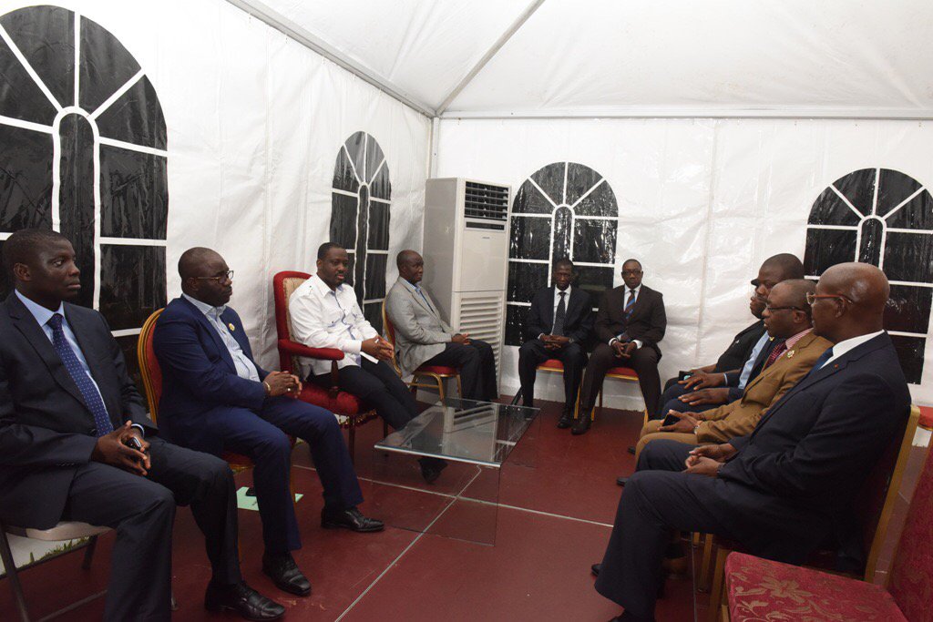 SOROKGUILLAUME's tweet photo. Les Présidents des Groupes Parlementaires (Pdci,Udpci,Dialogue,Espérance) pr marquer leur indignation face à l'abus https://t.co/jrVIDKvudw