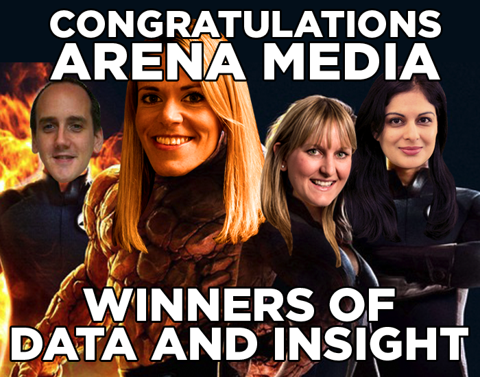 Havas_UK's tweet photo. .@ArenaMediaUK win the Data &amp; Insight award for Westfield ‘Out From Under The Roof’ campaign! #havastogether https://t.co/oyl6dWK6JM