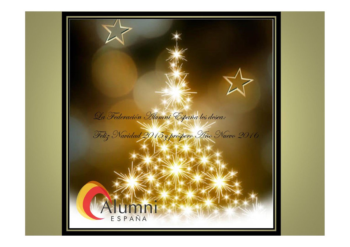 La junta directiva de ALUMNI España quiere desearos a todos/as unas felices fiestas