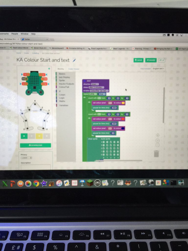 MeresidePrimary's tweet photo. Took at Yr5 child 40 mins to create this using @_codebug #colourstar https://t.co/sjYVDysA7j… https://t.co/JgO6mVk8RA