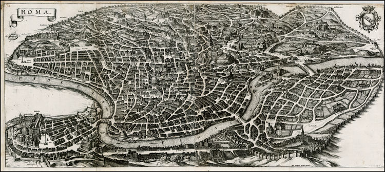 merian panoramic view of #Rome #roma 1652 #italia amazing meraviglia #urbanplanning #architecture