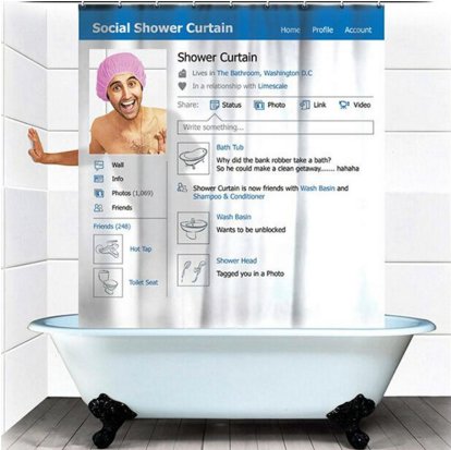 The ideal #Christmas present for the Social Media enthusiast... 
...the Social Media shower curtain from <a href="/AmazonUK/">Amazon.co.uk</a>