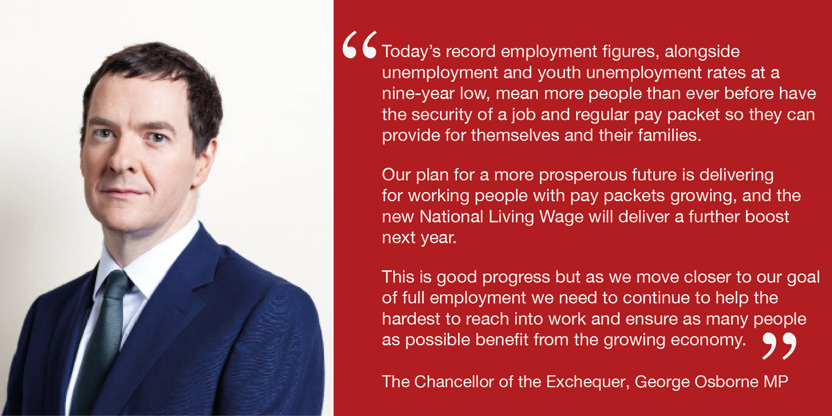 hmtreasury's tweet image. Read the Chancellor's response to today's @ONS employment statistics #getBritainworking