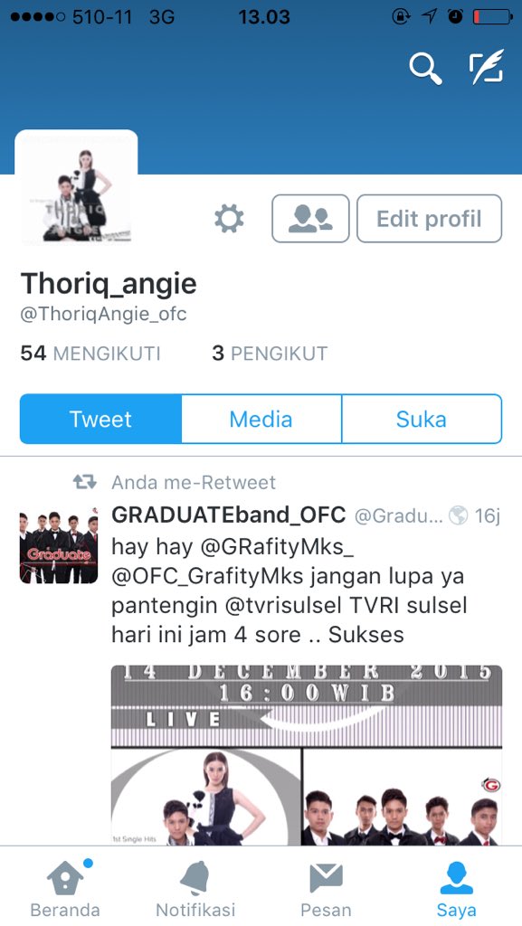 GraduatebandOfc's tweet photo. Follow ya @GRAFITY_ID account official @ThoriqAngie_ofc
Biar followersnya bertambah
#graduatebandofc #thoriqers https://t.co/J2v5GxY3r6