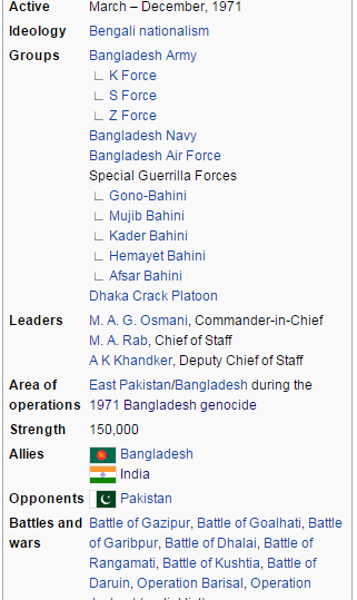 A formal military leadership took shape in April 1971 under the Provisional Government of Bangladesh.