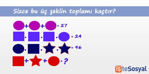 Dikkatleri toplamak için güzel bir sorumuz var. Soruyu siz #nasıl çözerdiniz? :)