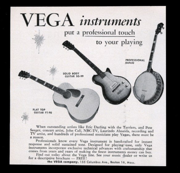 guitaranswerguy's tweet image. A vintage #vegainstruments ad for ya this morning #vintageguitar #vintagebanjo