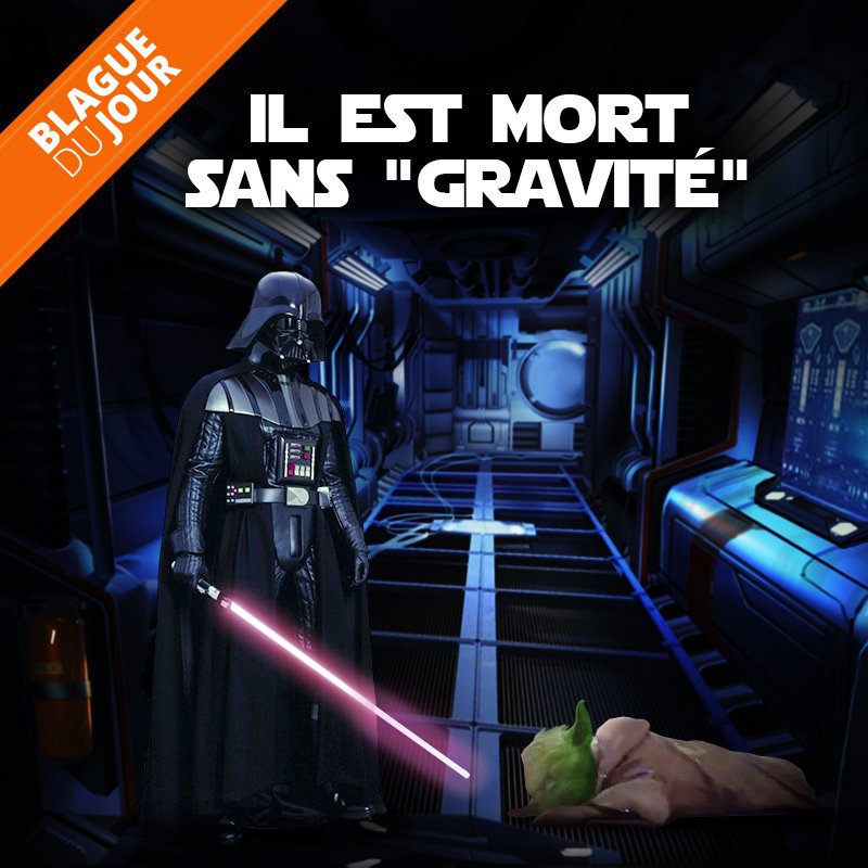 youhumour's tweet image. #blaguedujour
#starwars #lereveildelaforce
#sansgravité