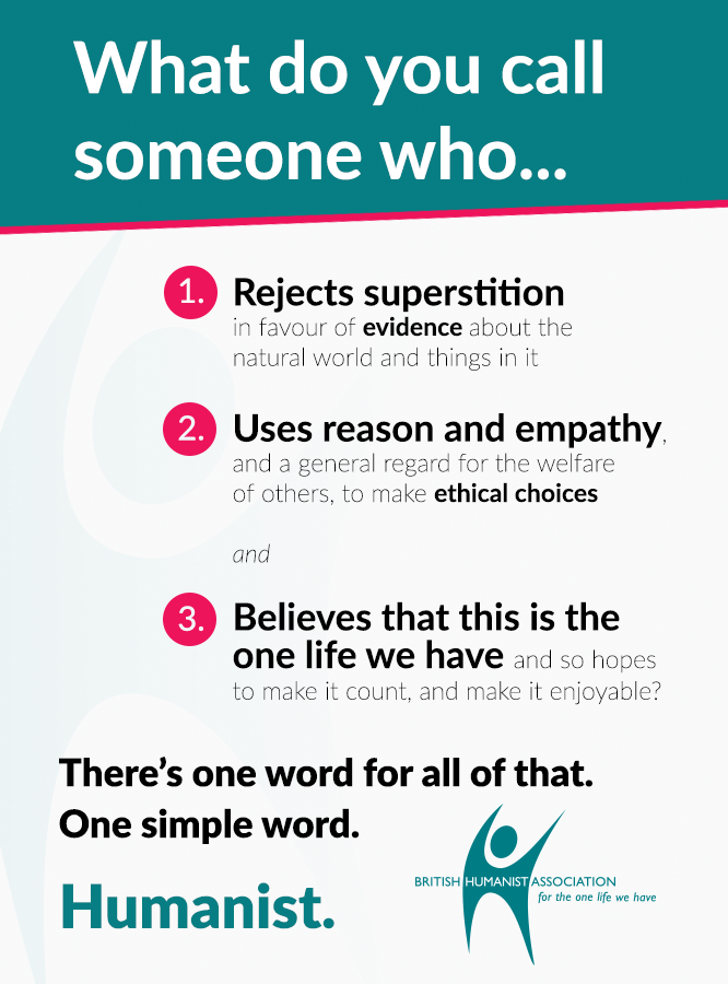 Humanists_UK's tweet photo. Do you reject superstition &amp; live a good life with reason &amp; empathy? You may be a humanist! https://t.co/ZAWN6TgPqs https://t.co/LdNnImqlhY