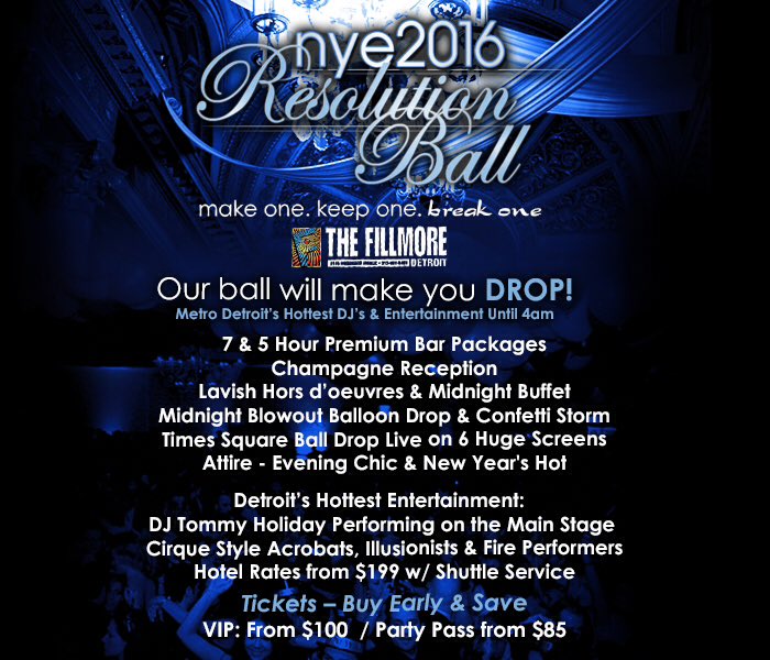 edmdet's tweet image. NYE in #Detroit: you have options! @nyedetroit @TSCdetroit @FillmoreDetroit #resolutionball2016