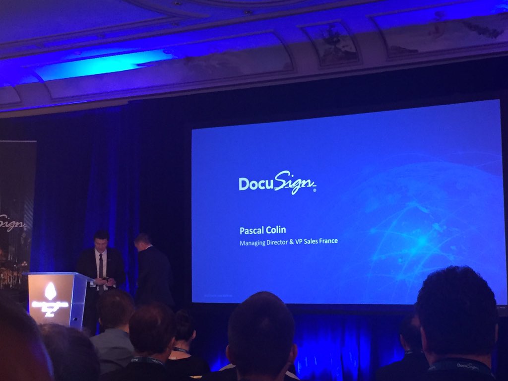 charlieweijer's tweet photo. .@PascalColin16 on stage #docusignsummit telling his #docustory: NDA signed with @DocuSign https://t.co/LLhj15ypwb