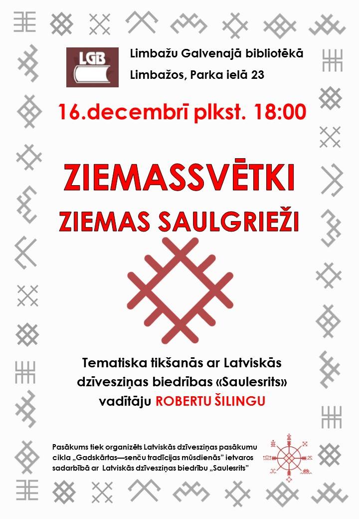 Saulesrits's tweet photo. Šodien Limbažos, @limbazubiblio, stāstīsim par Ziemas saulgriežiem! Pievienojies!
@visitlimbazi https://t.co/mKujgMM25U