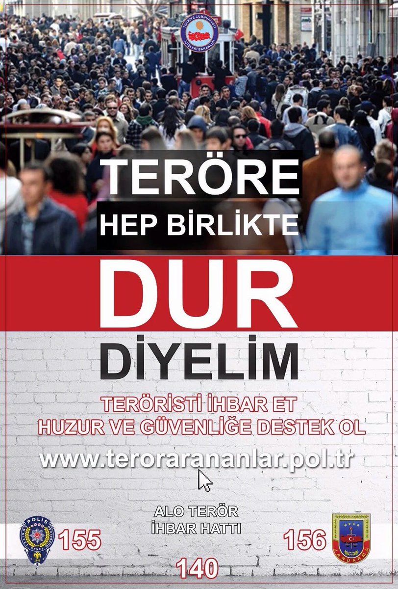 Teröre Hep Birlikte DUR Diyelim.. 
@terorarananlar
<a href="/kadirguntepe/">Kadir GÜNTEPE</a>
