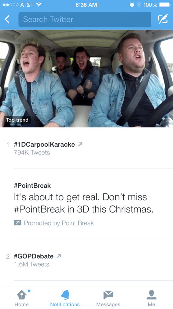 JKCorden's tweet photo. Waking up to this is lovely indeed! #Worldwide! #1DCarpoolKaraoke https://t.co/Yp3iKedYto