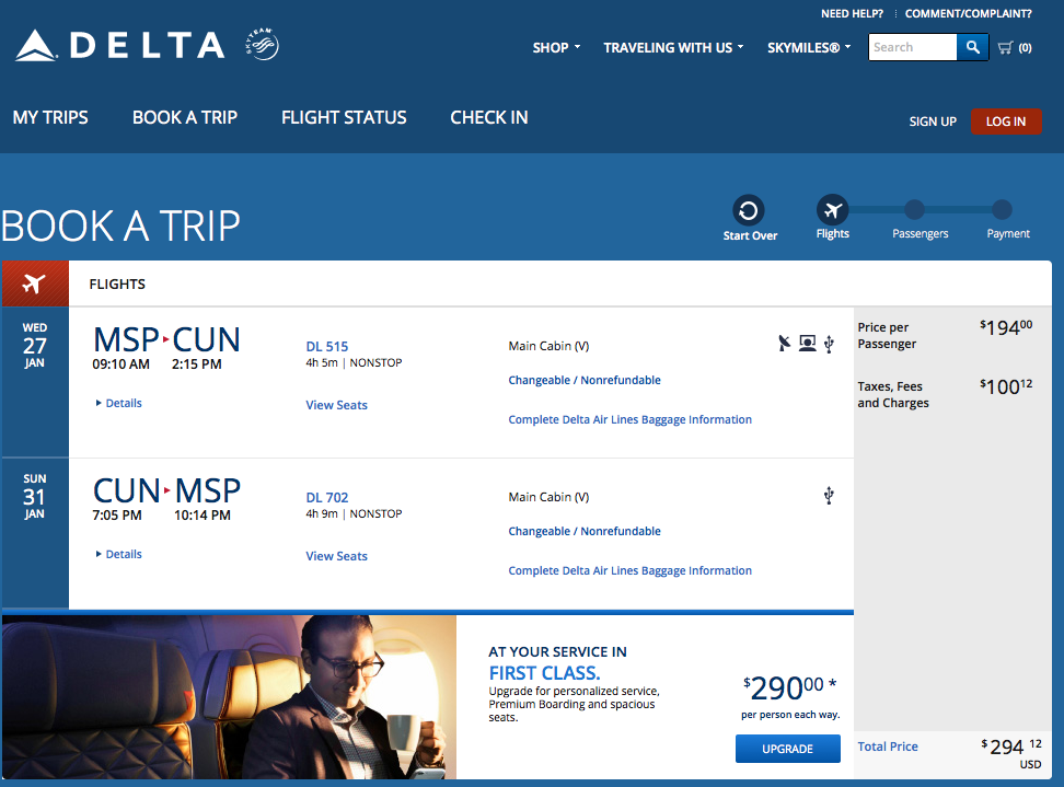 airfarewatchdog's tweet photo. Minneapolis #MSP to Cancun #CUN $295 round-trip, nonstop, on @Delta for January travel https://t.co/kI6pyXp5dk https://t.co/oF732jo7Za