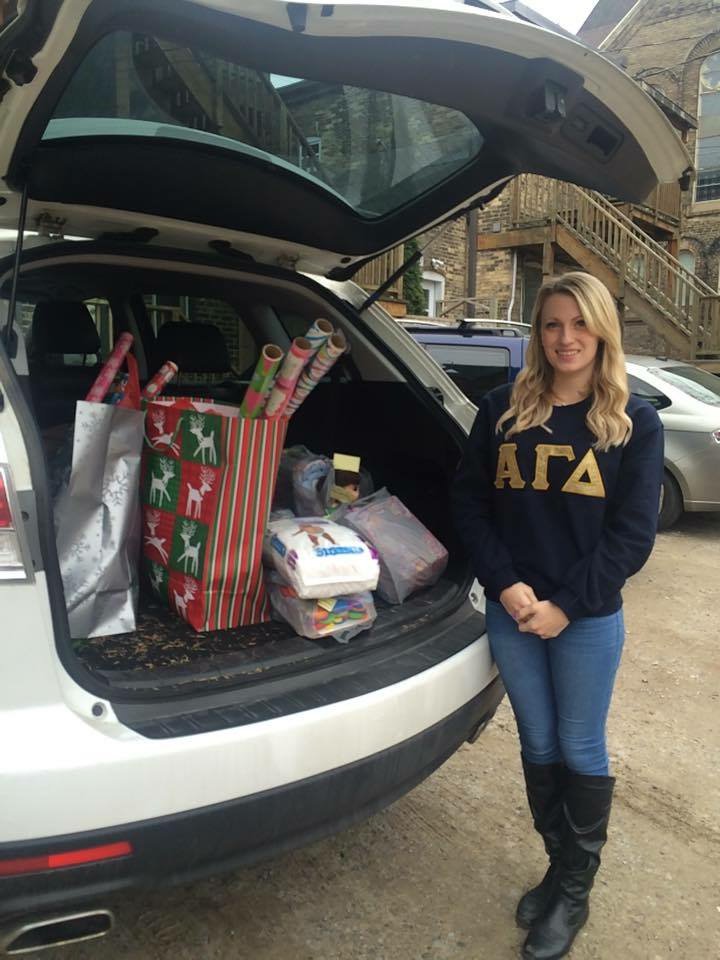 Alpha Gams at <a href="/agduwo/">Alpha Gam ZX</a> raised nearly $400 to give 2 families a wonderful #Christmas this year! Amazing! #alphagamlove