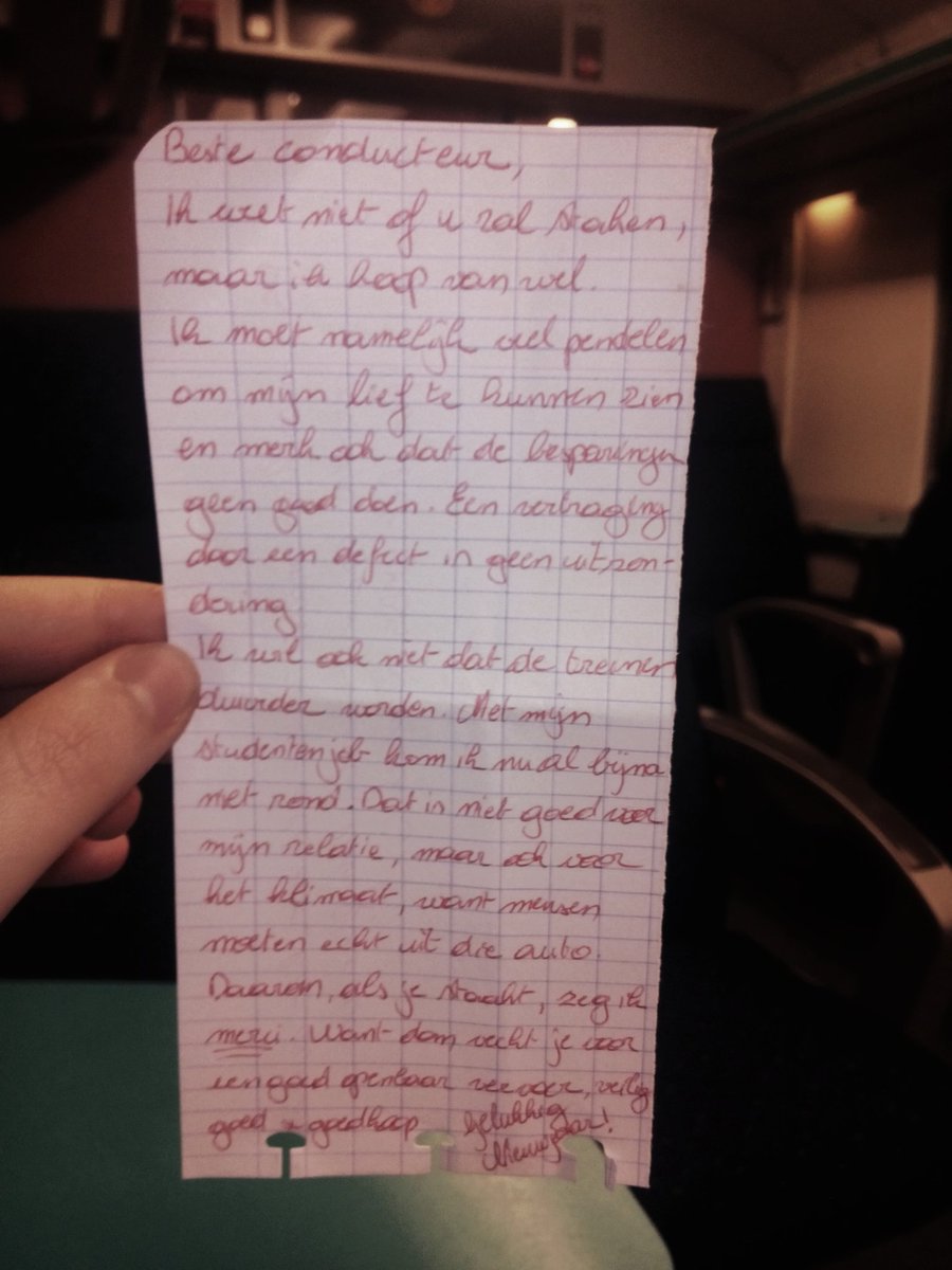 NeleVanParys's tweet photo. Ik schreef een #bedankbriefje voor de conducteur. Waarom de #staking bij de #nmbs goed is voor mijn relatie. https://t.co/vDQ2nayfT1
