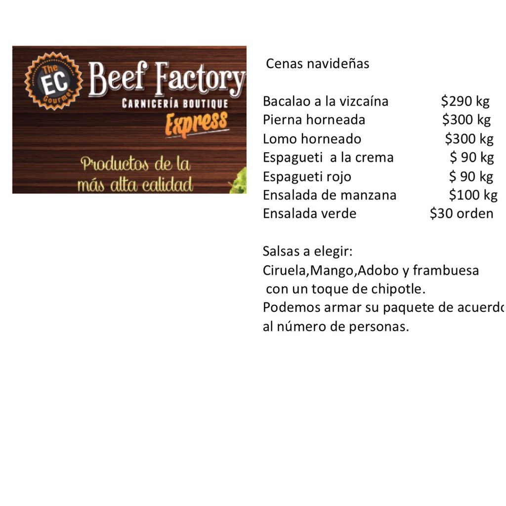 ECbeeffactory's tweet photo. Pueden hacer sus pedidos desde hoy, aceptamos tarjetas de crédito y débito !! https://t.co/PQWxno4Udy