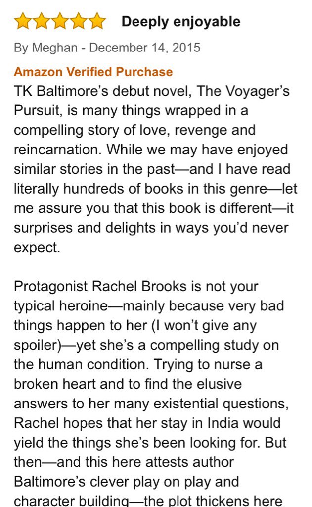 voyagerspursuit's tweet photo. ⭐️⭐️⭐️⭐️⭐️ 5 star review for The Voyager's Pursuit on Amazon. See what others are saying. https://t.co/H17Y0Jytlb https://t.co/xK778bCbhX