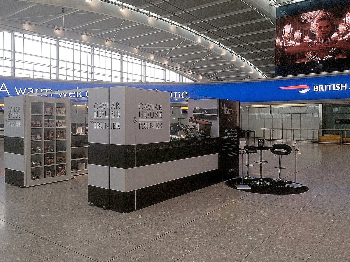 PAShopfitting's tweet image. We have just completed an exhibition stand for @CaviarHouse @HeathrowAirport T5a #Luxury #retail #Shopfitting