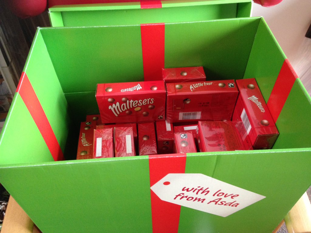 Another surprise delivery to <a href="/radfordcare/">Radford Care Group</a> chocolates for everyone #becauseitschristmas with love from ASDA
