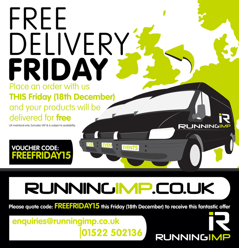 runningimp's tweet photo. Get your code ready to order for this Friday! This offer is only valid on the 18th December 2015. https://t.co/403K2tkgui