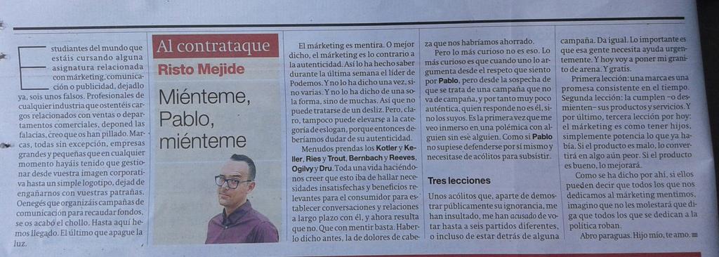 pererierapaul's tweet photo. Artículo que vale la pena leer.
De principio a fin.....
Muy bueno @ristomejide 
Que poco saben de Mkt. https://t.co/r6h9CQWIio