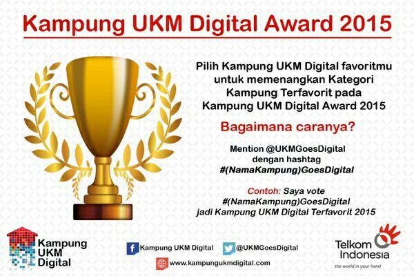 @UKMGoesToDigital

#KampungTenunSamarindaGoesDigital favorit saya di Kampung Ukm Digital Award 2015!