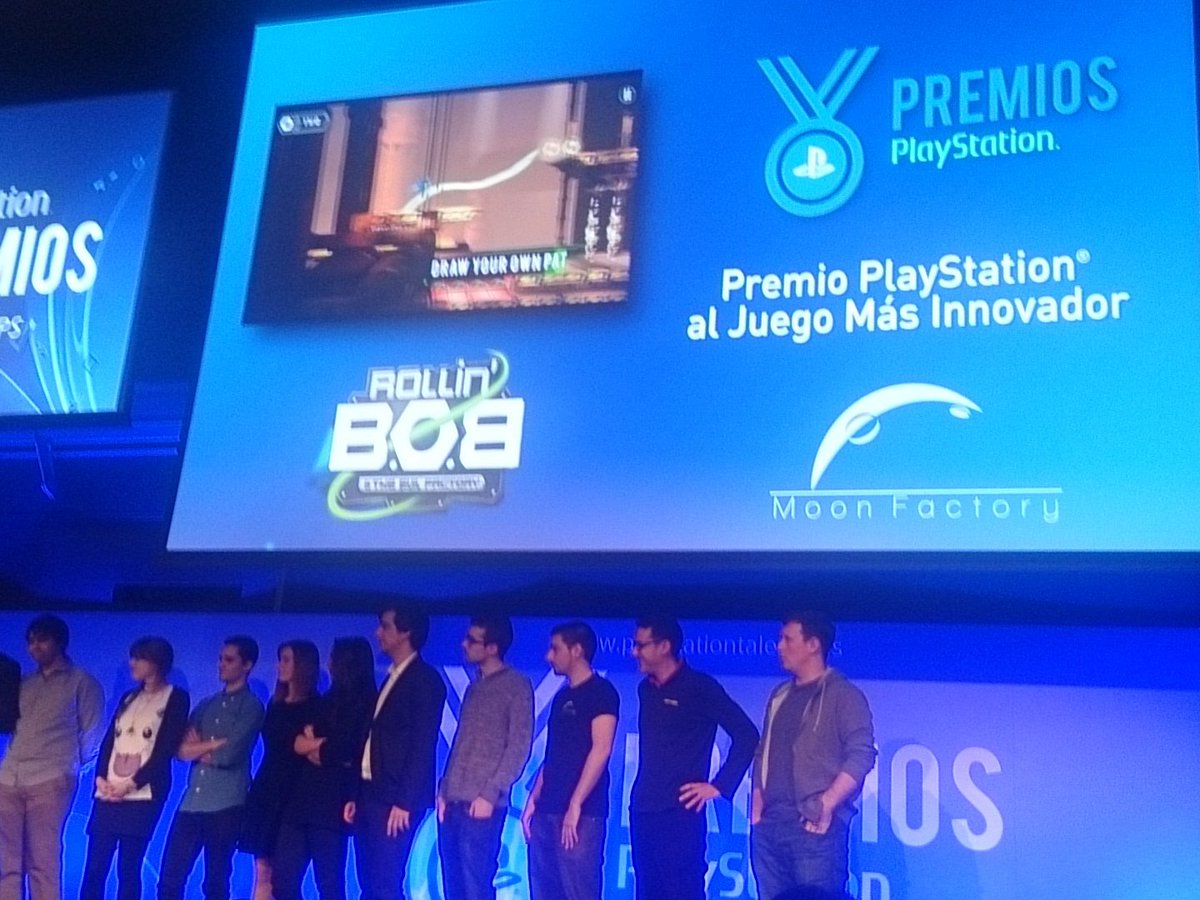 PlayStationES's tweet photo. Premio PlayStation al Juego Más Innovador para Rollin' Bob &amp; The Evil Factory de Moon Factory #PremiosPS https://t.co/IBVwAEZHU8
