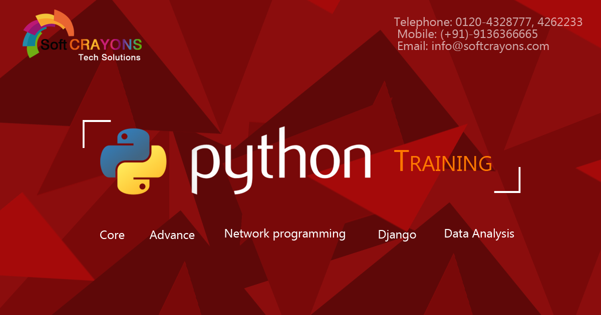 SoftcrayonsTech's tweet image. No. 1 #Python_Training Institute in Delhi/Ncr. Enroll now and get 20% discount on #Python_Courses.