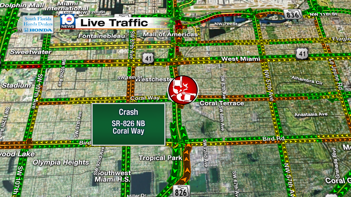 Crash on SR-826 NB and Coral Way #TRAFFIC #MIAMI https://t.co/bcay5hpbJq