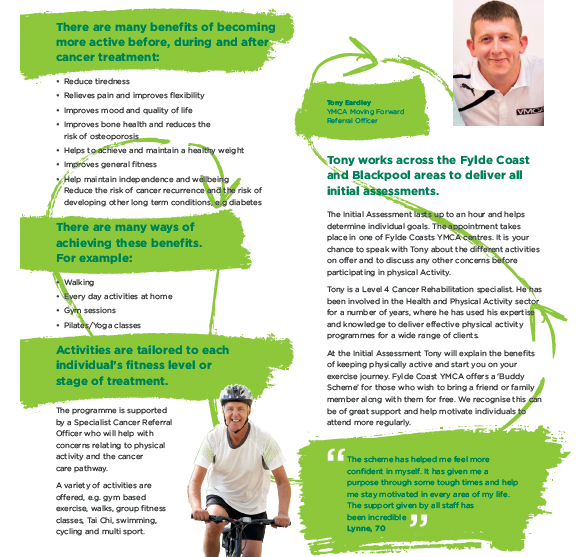 The Free Moving Forward programme helps people with cancer become more active in a safe and effective way.