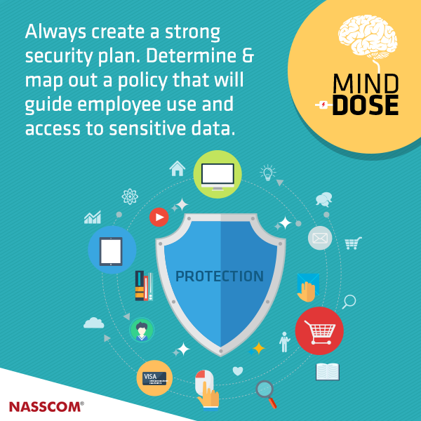 nasscomdeeptech's tweet photo. Here’s a #tip on how you could create a strong #security plan for your company. #MindDose https://t.co/2VS8aT5a0k