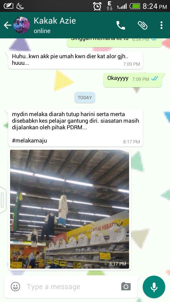 artiscantik_'s tweet photo. Sebab mydin melaka di arah tutup. Hmm #melakamaju #prayformelaka https://t.co/SbIKc06SOB