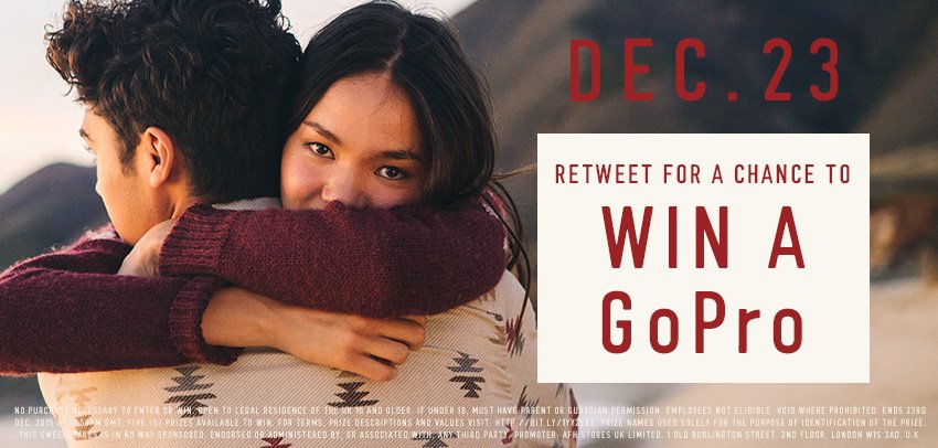 HollisterCoUK's tweet photo. Day23! RT to be in with a chance to win today's prize! #HCoChristmasCal #Sweepstakes! Rules: https://t.co/5Rp4LUjoBx https://t.co/tXsle2VrTQ