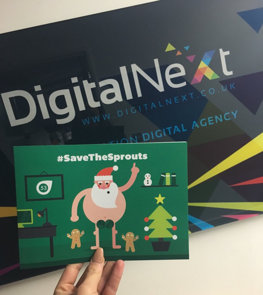 DigitalNextHQ's tweet photo. Thanks for the Christmas card @degree53 #SaveTheSprouts https://t.co/MoBJEbH5XA