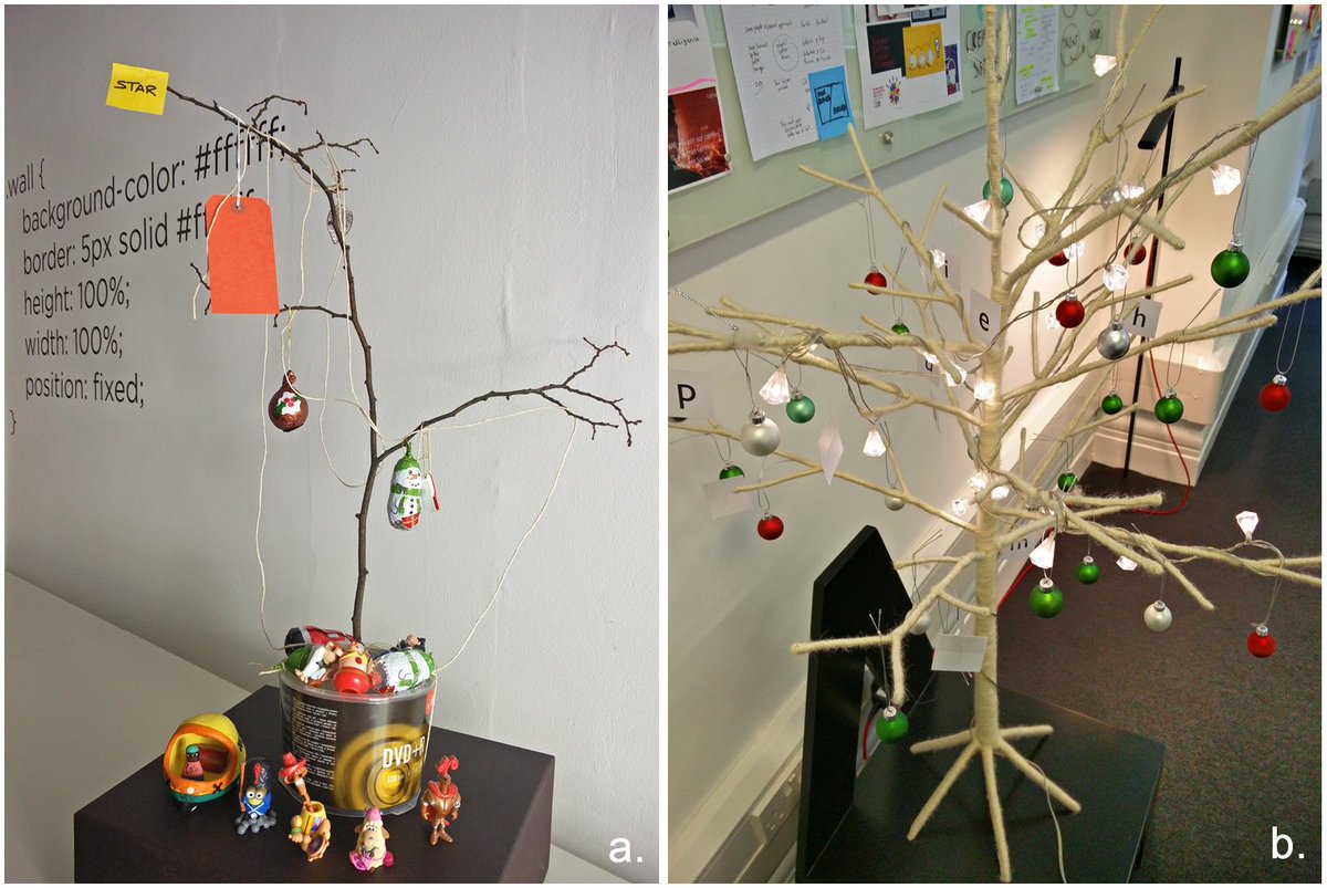 yousayjump's tweet photo. JUMP Christmas Tree vote off - see next tweet... #xmastreevoteoff #designersVSdevelopers #design #development https://t.co/KGjNb06OLT