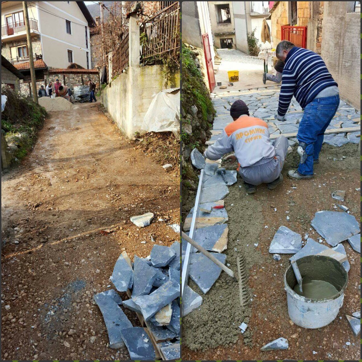 Улицата  "Костојчини" ќе добие автентичен стил.Продолжуваат градежните работи за изградба  на улици во #Вевчани