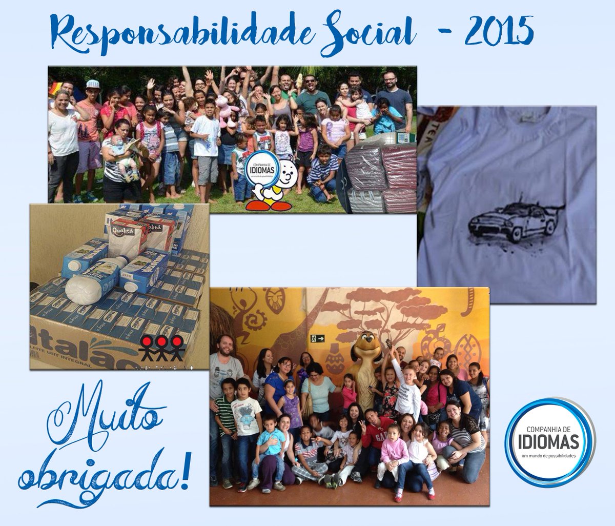 CIdiomas's tweet image. Gratidão por todo o Bem que fizemos em 2015! #CompanhiaDeIdiomas #ResponsabilidadeSocial hubs.ly/H01zTm50