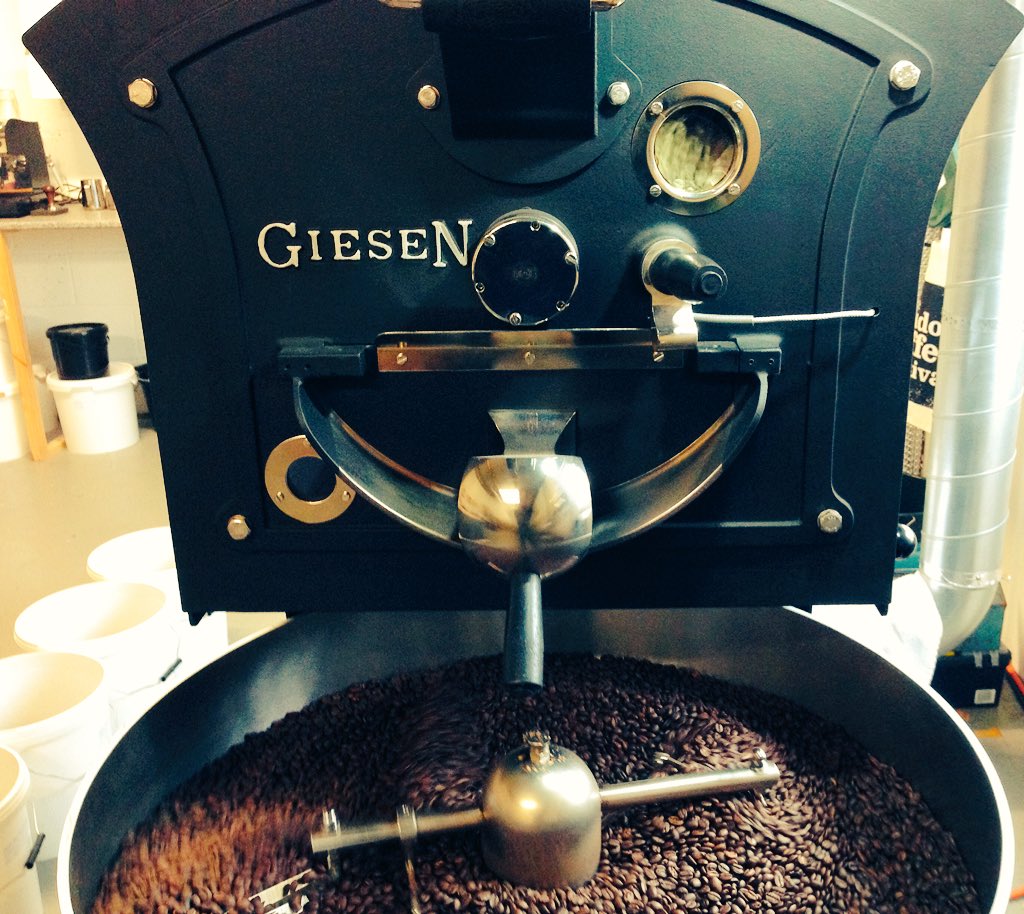 goldenhbrowne's tweet photo. Over a 100kg of coffee to roast on a 6kg roaster..... Been a busy morning! @BeanSmitten https://t.co/LFd79VVnZU